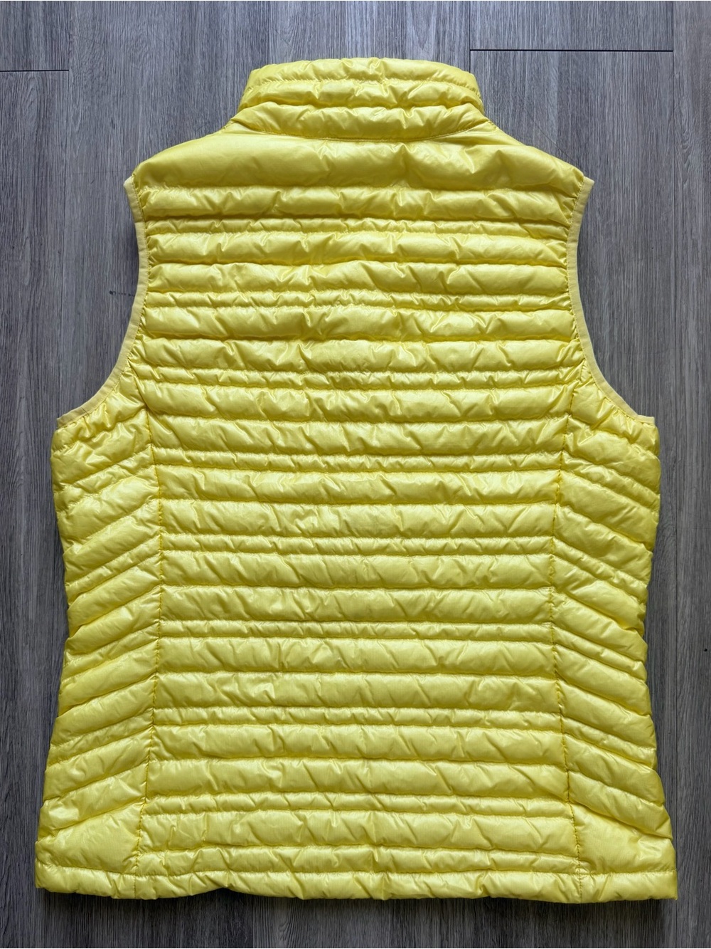Patagonia Ultralight Down Vest Womens Large Yellow Puffer Jacket Vest Rare Color - Picture 2 of 7